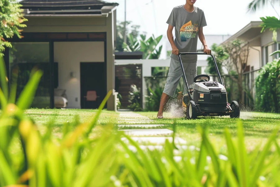 battery power lawn mowers