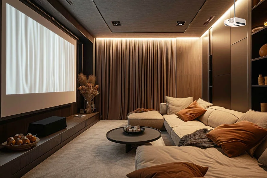 home cinema with projector