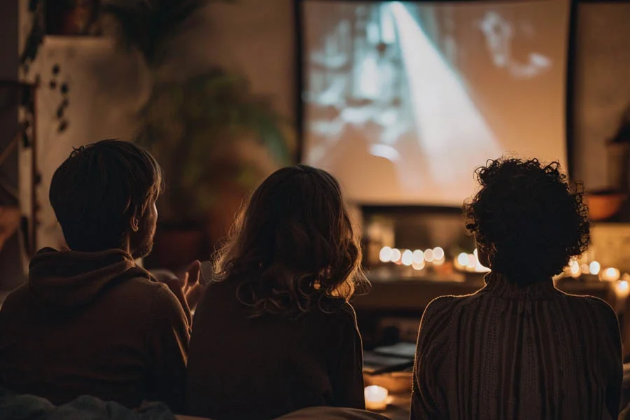 projector and surround sound